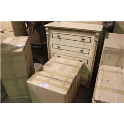 BURNT WHITE 4 PEICE BEDROOM SUITE