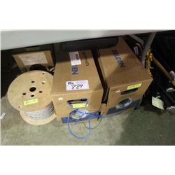 LOT OF ELECTRICAL WIRE AND MONITOR