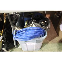 BIN OF ELECTRICAL WIRE AND MISCELLANEOUS