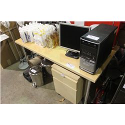 MAPLE AND CROME TABLE