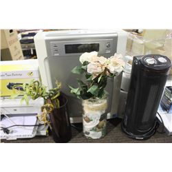 LOT OF OFFICE GOODS: HEATERS, PICTURES, PRINTERS