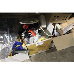LOT OF ASSORTED OFFICE GOODS: ELECTRONICS AND