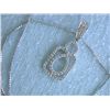 Image 1 : 18k White Gold Necklace with Diamond Pendant