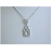 Image 2 : 18k White Gold Necklace with Diamond Pendant