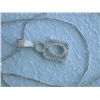 Image 3 : 18k White Gold Necklace with Diamond Pendant