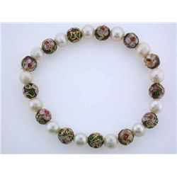 Pearl and Enamel Bracelet