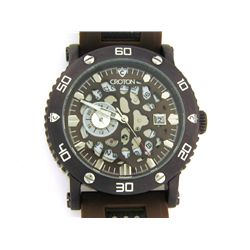 Croton Men's Automatic Stainless Steel Rubber Strap Watch