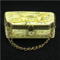 Chinese Handcarved Bone Gem Box (CLB-843)