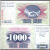 Image 1 : 1993 Bosnia 1000 Dinara Note Crisp Unc (COI-3887)