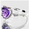 Image 2 : 12.84twc Amethyst Diamond Gold Vermeil Ring (JEW-3399)