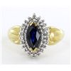 Image 1 : 1.7ct Ceylon Blue Sapphire & Diamond 10k Ring (JEW-1506)