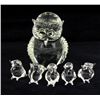 Image 1 : Handcrafted Glass Owl Mom & Kids (DEC-378)