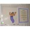 Image 1 : vintage original cartoon cel with cert of auth (COA) and under drawing, Aladdin
