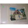 Image 1 : vintage original cartoon cel with  under drawing, Donald Duck