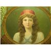 Image 2 : nice Lady Advertising? Tray Victorian portrait lady  10" across