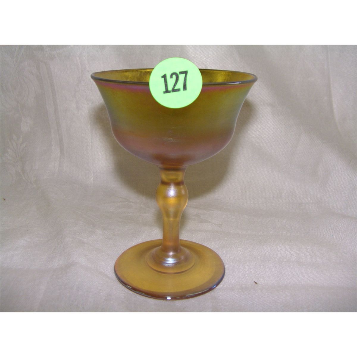 louis comfort tiffany art glass cordial FAVRILE GLASS 3 3/4" x 3