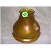 Image 1 : Steuben art glass lamp shade, brilliant iridescence  4 x 5