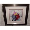 Image 1 : framed, signed and numbered limited Ed, by Peter Max titled andy warhol with mustache Self Portrait