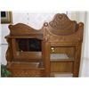 Image 2 : fancy oak carved fall front secretary china cabinet SSR  71"