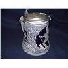 Image 2 : cobalt German stein with stag scene  6 1/4