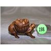 Image 2 : nicely carved and signed boxwood netsuke of two monkeys carrying basket of fruit