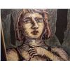 Image 2 : massive signed artwork mixed media frame 56x49 1/4 art 53 1/2 x 47  SSR