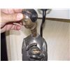 Image 2 : pewter asian figural lamp with shade 30 1/4