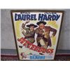 Image 1 : framed movie poster of Laurel and Hardy titled "Jitterbugs" MO64 (1964?) 28 3/4 x 21 art 27 3/4 x 19