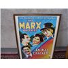 Image 1 : framed movie poster of Marx Bros titled "Animal Crackers" MO52 (1952? 29 1/4 x 21 art 26 3/4x 19 1/2
