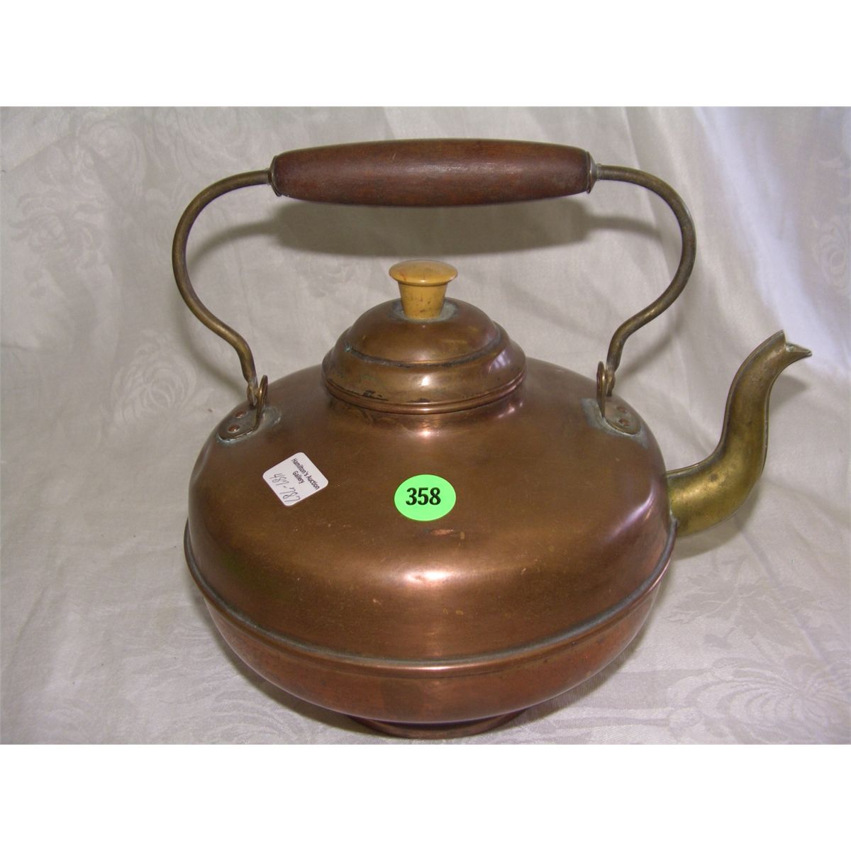 antique copper tea kettle