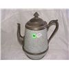 Image 1 : ANTIQUE GRAY GRANITEWARE ENAMELWARE & PEWTER COFFEE POT