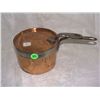 Image 1 : vintage copper sauce pan with lid, marked JBFL