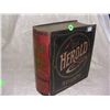 Image 1 : amazing advertising tin, nice litho, in shape of a book, Herold Smoked
