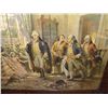 Image 2 : antique framed litho of George Washington with children and tattered flag