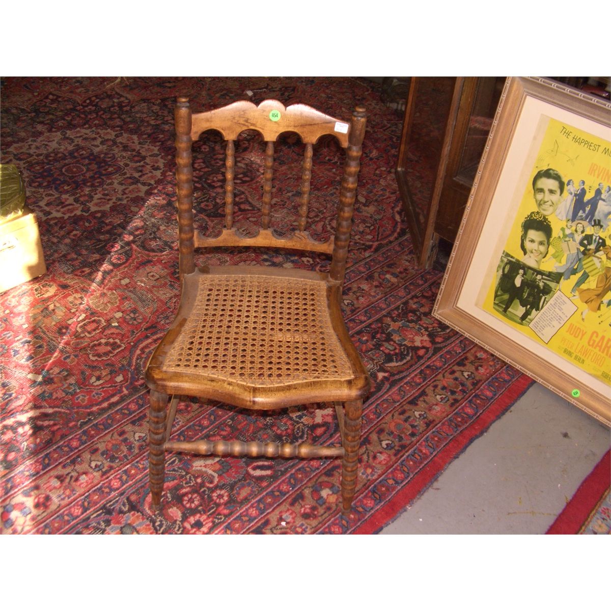 antique child's cane seat chair