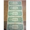 Image 2 : 5 ASSORTED 1957 $1 SILVER CERTIFICATES