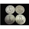 Image 2 : 4 ASSORTED 1930'S WASHINGTON SILVER QUARTERS