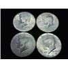 Image 1 : 4-ASSORTED 40% KENNEDY HALF DOLLARS