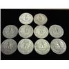 Image 2 : 10 ASSORTED 1960-S WASHINGTON SILVER QUARTERS