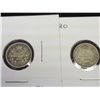 Image 1 : 1914 & 20 CANADA SILVER 5 CENTS