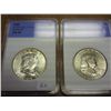 Image 1 : 1960 & 60-D FRANKLIN HALF DOLLARS MS65