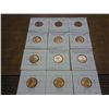 12-UNC LINCOLN CENTS 52-D,55-D,55-D,55-D,60-D,62-D