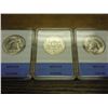 Image 2 : 1952 P/D/S FRANKLIN HALF DOLLARS ALL MS65