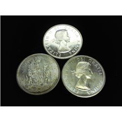 3-1964 CANADA SILVER 50 CENTS (UNC)