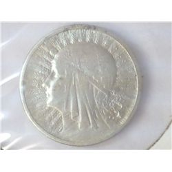 1933 POLISH SILVER 2 ZLOTE
