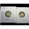 Image 1 : 1907 & 1919 CANADA SILVER FIVE CENTS