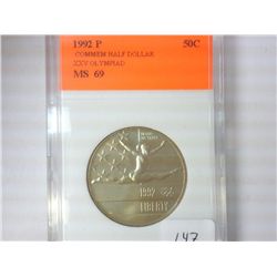 1992-P OLYMPIC HALF DOLLAR MS69
