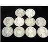 Image 1 : 10 ASSORTED 35% SILVER JEFFERSON WAR NICKELS