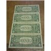 Image 2 : 4-ASSORTED 1957 $1 SILVER CERTIFICATES STAR NOTES