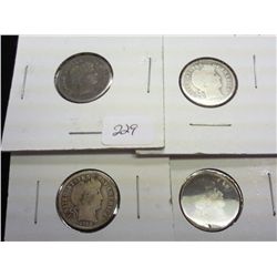1904,11,12 & 14 BARBER DIMES